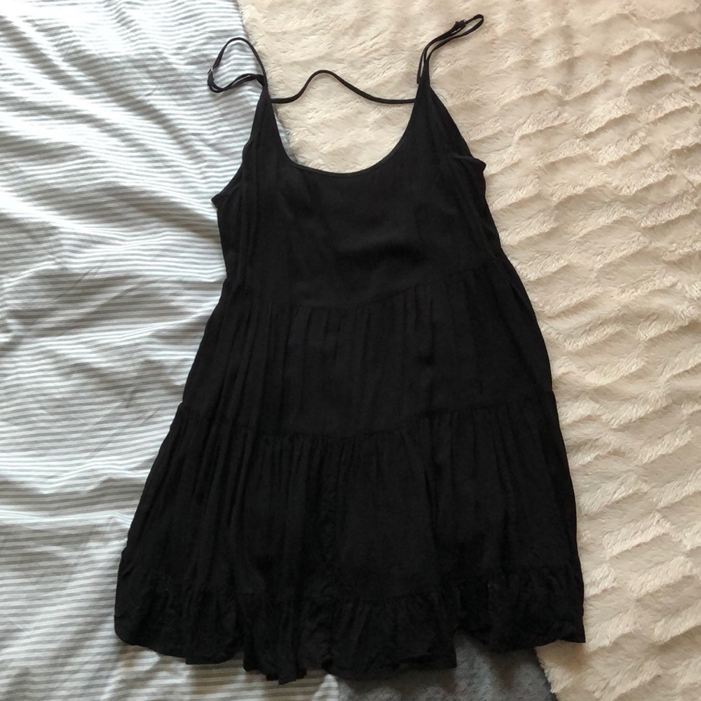 **Flowy Black Brandy Dress**